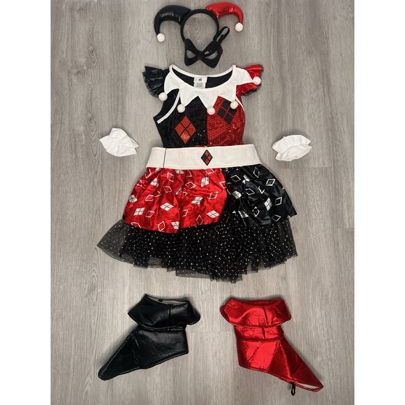 Dc Comics harley quinn Halloween Cosplay costume kids Size Small - Picture 2 of 5
